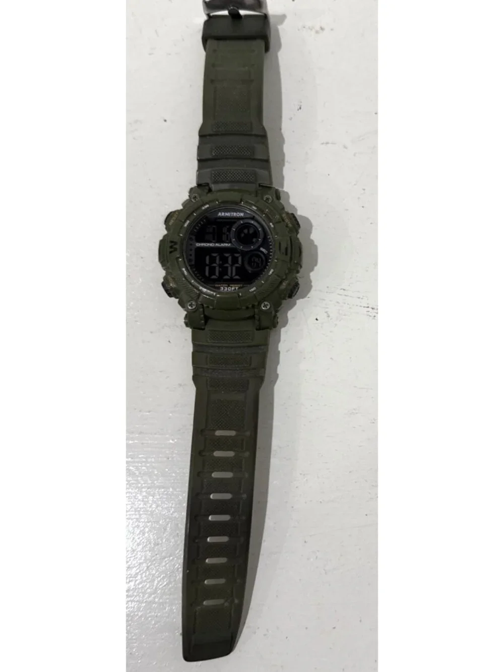 ARMITRON Men's Digital Watch MD12259 (R) 330ft 40/8284 Green